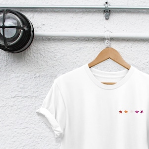 Lesbian Pride Stars T-Shirt: LGBTQ Graphic Tee