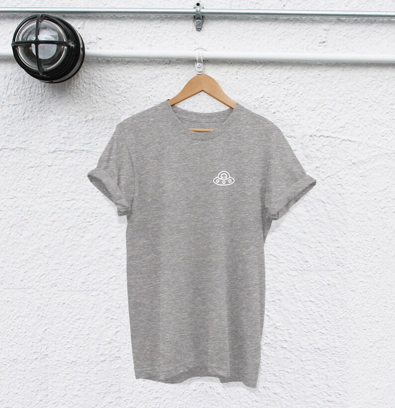 Camiseta divertida de extraterrestre con diseño de OVNI (unisex, tallas S-XXL) imagen 4