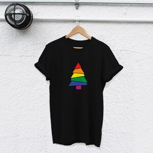 Gay Christmas Tree Shirt: LGBT Holiday Tee with Festive Design image 3