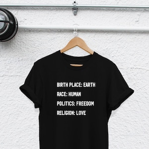Camiseta de Derechos Humanos: Diseño de Libertad, Amor e Igualdad