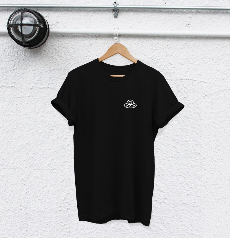 Camiseta divertida de extraterrestre con diseño de OVNI (unisex, tallas S-XXL) imagen 3