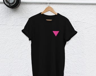 Lesbian Pink Triangle Tee - LGBTQ Pride Symbol Shirt