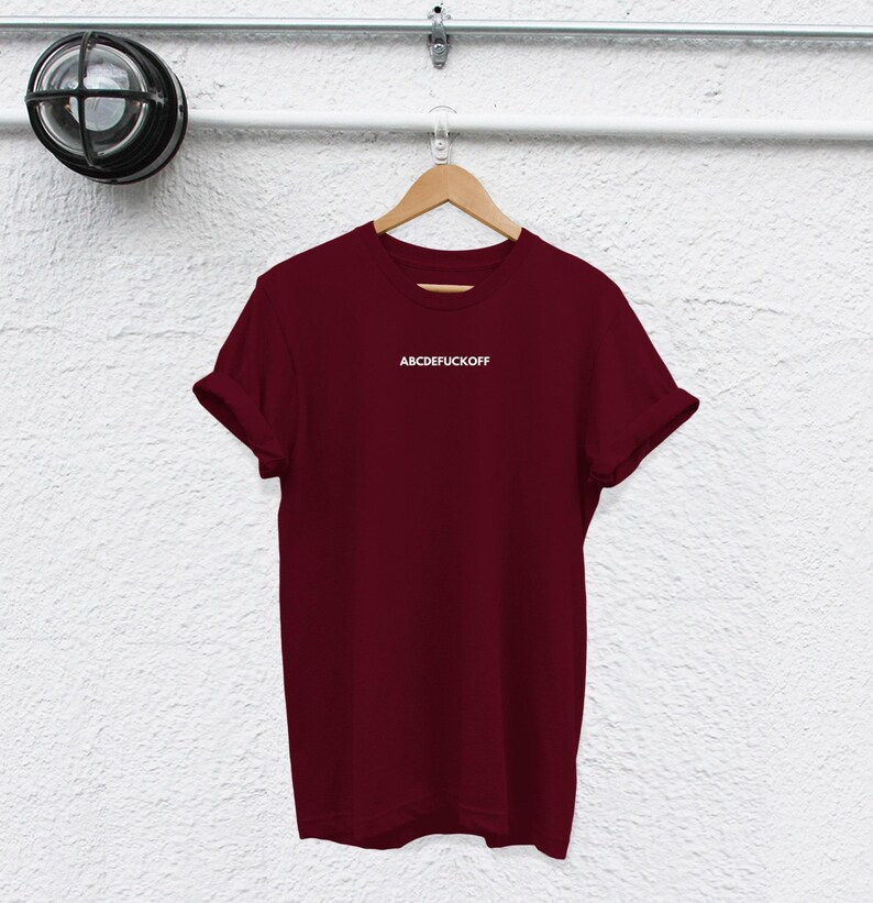 Sarcasm Shirt ABCDEFUCKOFF - Unisex Cotton Tee image 5