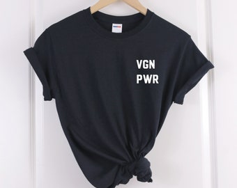 Vegan shirt  vgn pwr shirt herbivore shirt friends not food  eating animals is weird shirt vegan clothing Vegan TShirt  vegan gift