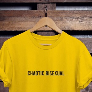 Chaotic Bisexual T-Shirt: Pride Colors, Unisex Fit image 1