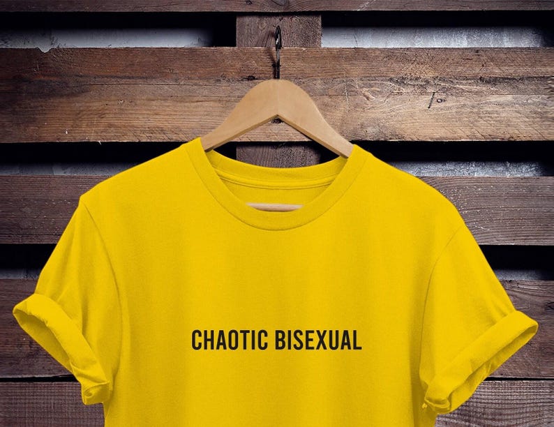 Chaotic Bisexual T-Shirt: Pride Colors, Unisex Fit image 1