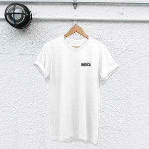 Camiseta de cannabis: Diseño Indica - Estampado de algodón duradero imagen 2