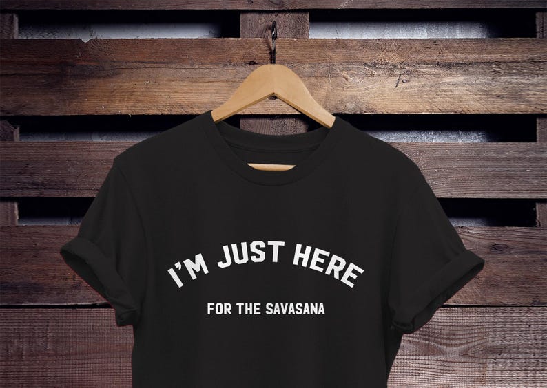 Yoga-T-shirt: Savasana-design - Unisex bomullströja bild 1