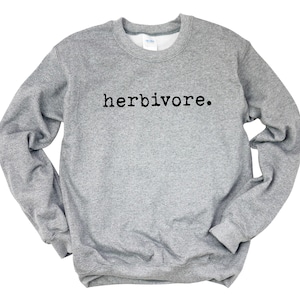 Herbivoor-hoodie: veganistisch, uniseks eco-sweater (maten S-XL)