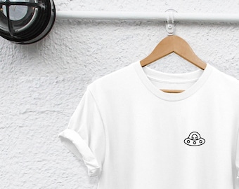 Lustiges Alien T-Shirt, UFO Taschen Design (Unisex S-XXL)
