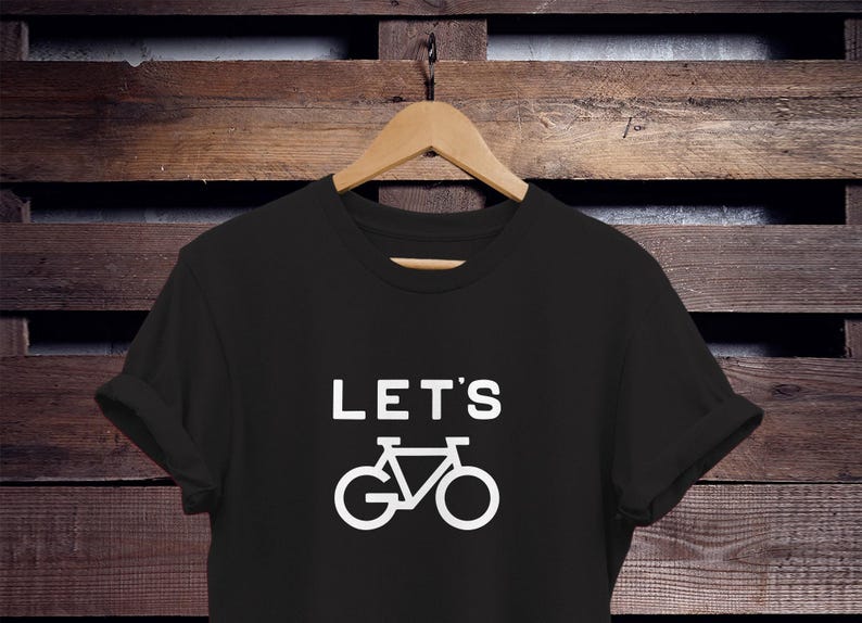 T-shirt de vélo : Slogan humoristique « Let's Go » (T-shirt unisexe en coton) image 1