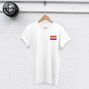 Lesbian Pride Tee: LGBT Flag Colors (Unisex and Ladies Sizes) image 5