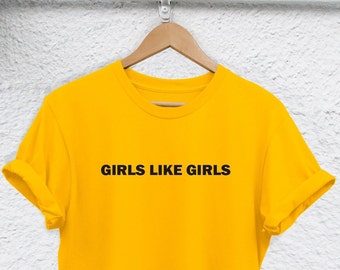 girls like girls shirt lesbian t shirt  Unisex LGBT Sign Love Equality Gay Pride Womens Lesbian Couple Gift, lesbian shirt i like girls