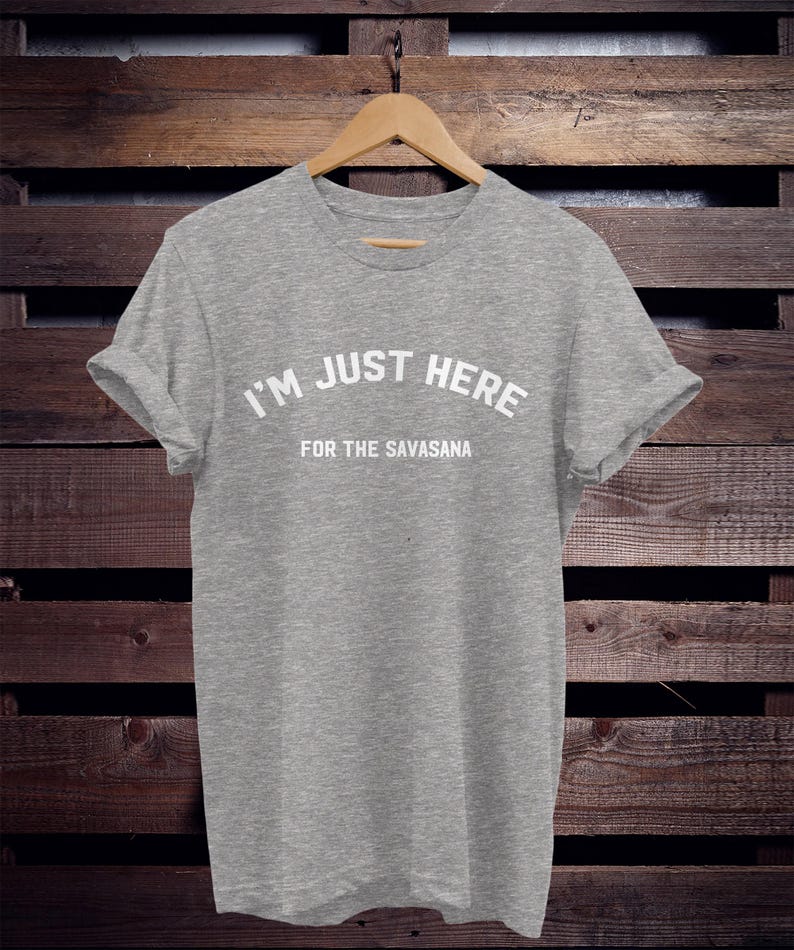 Yoga-T-shirt: Savasana-design - Unisex bomullströja bild 2