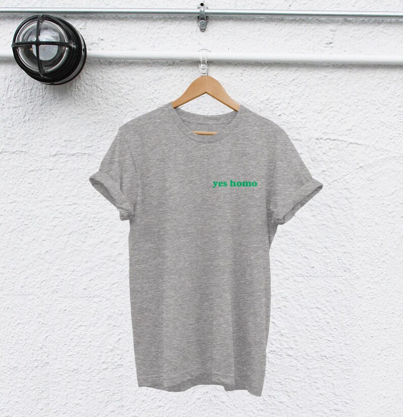Camiseta Yes Homo Pride - Cómoda camiseta de algodón hilado en anillo imagen 4