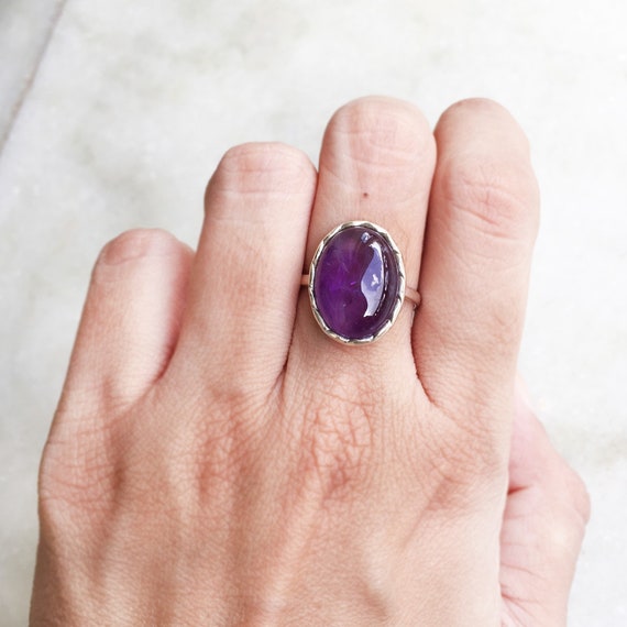 Details about / 925 Sterling Silver Handmade Certified 5 Ct Amethyst Stone Engagement Gift Ring