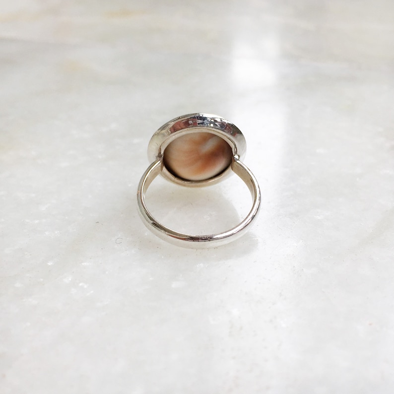925 Sterling Silver Shiva Shell Ring Handmade Ring Statement Spiritual Ring Shiva Eye Ring Bohemian Gift For Her Healing Crystal Shell