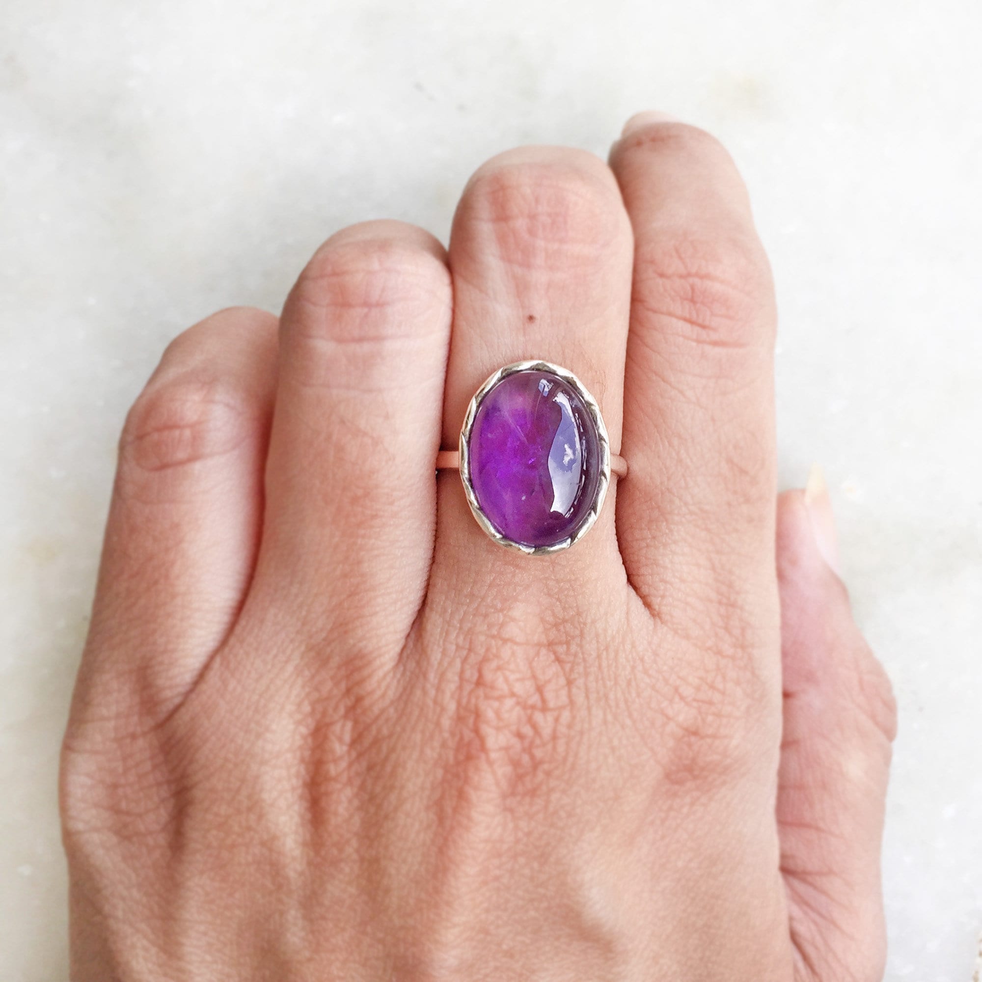 Details about  / 925 Streling Silver Amethyst Natural Gemstone Rings For All Size JL/_15