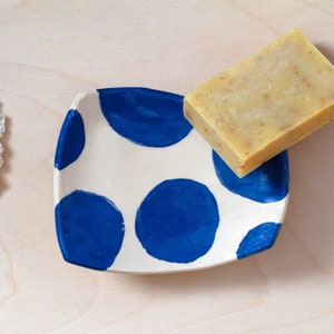 Ceramic Soap Dish | Soap Holder | Pottery Soap Dish | Bathroom Decor | Home Gift | Dots