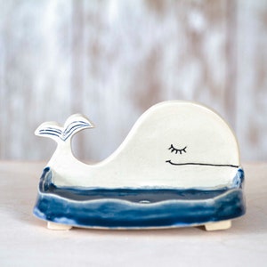 Ceramic Soap Dish | Bathroom Decor | Soap Holder | Home Gift | Spoon Rest | Whale