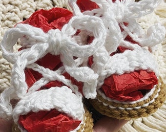 Crocheted Newborn Sandal Booties, Baby Shower Gifts