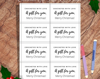 Printable Crocheted Christmas Gift Tags | Instant Download