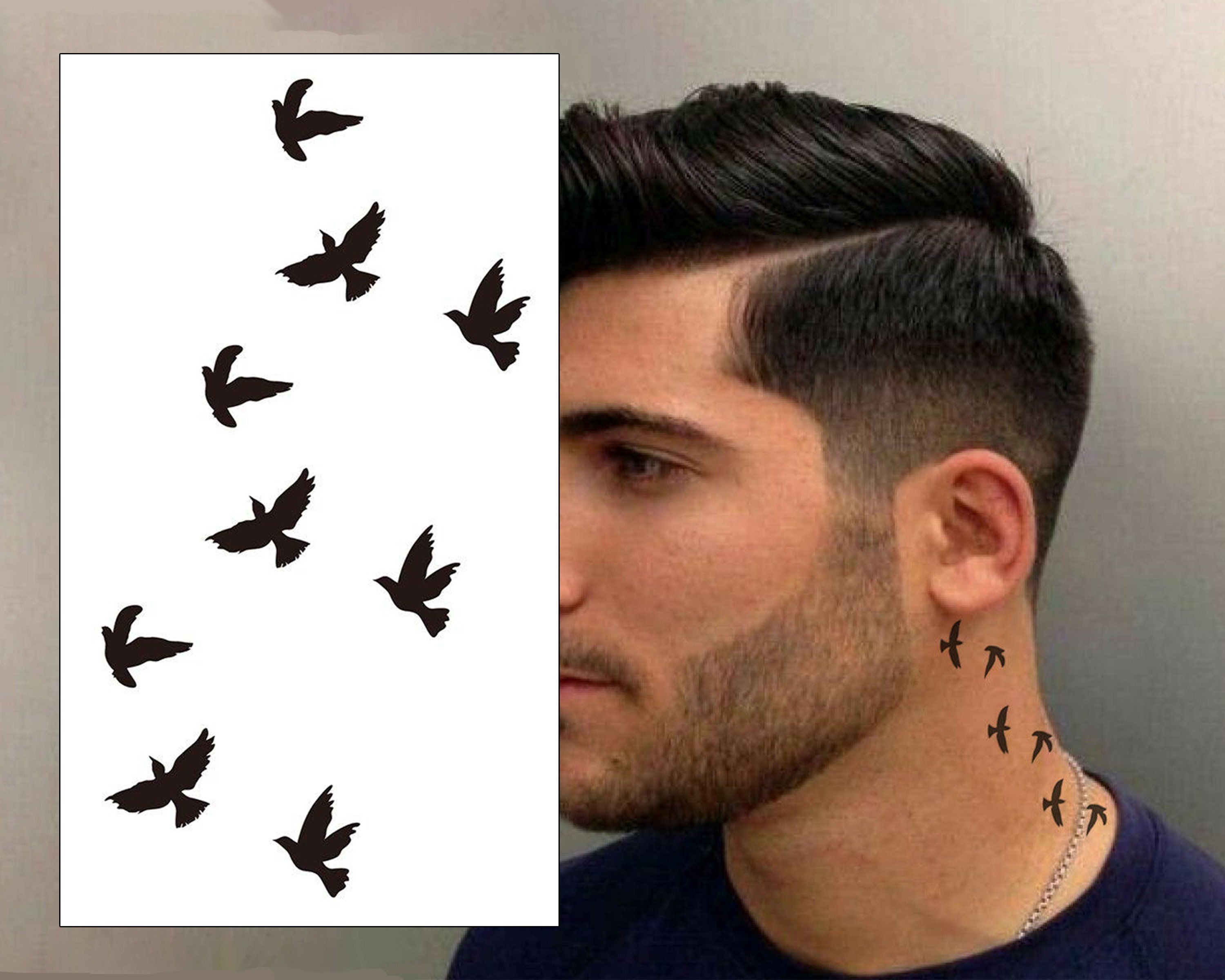 Neck Tattoos Men - Etsy Neck Tattoos Men - Etsy
