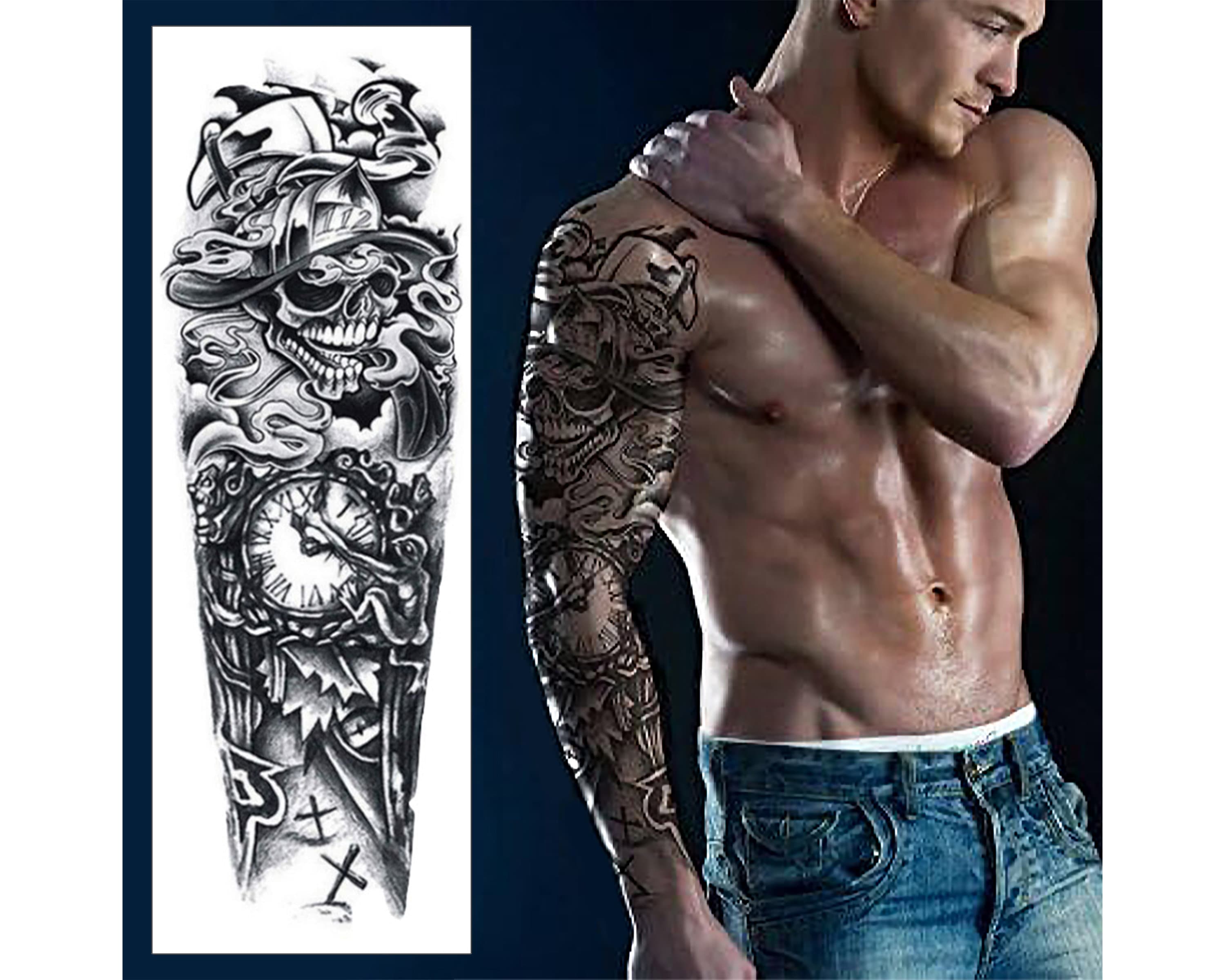 Firefighter Tattoo - Etsy New Zealand, image size:3000x2400