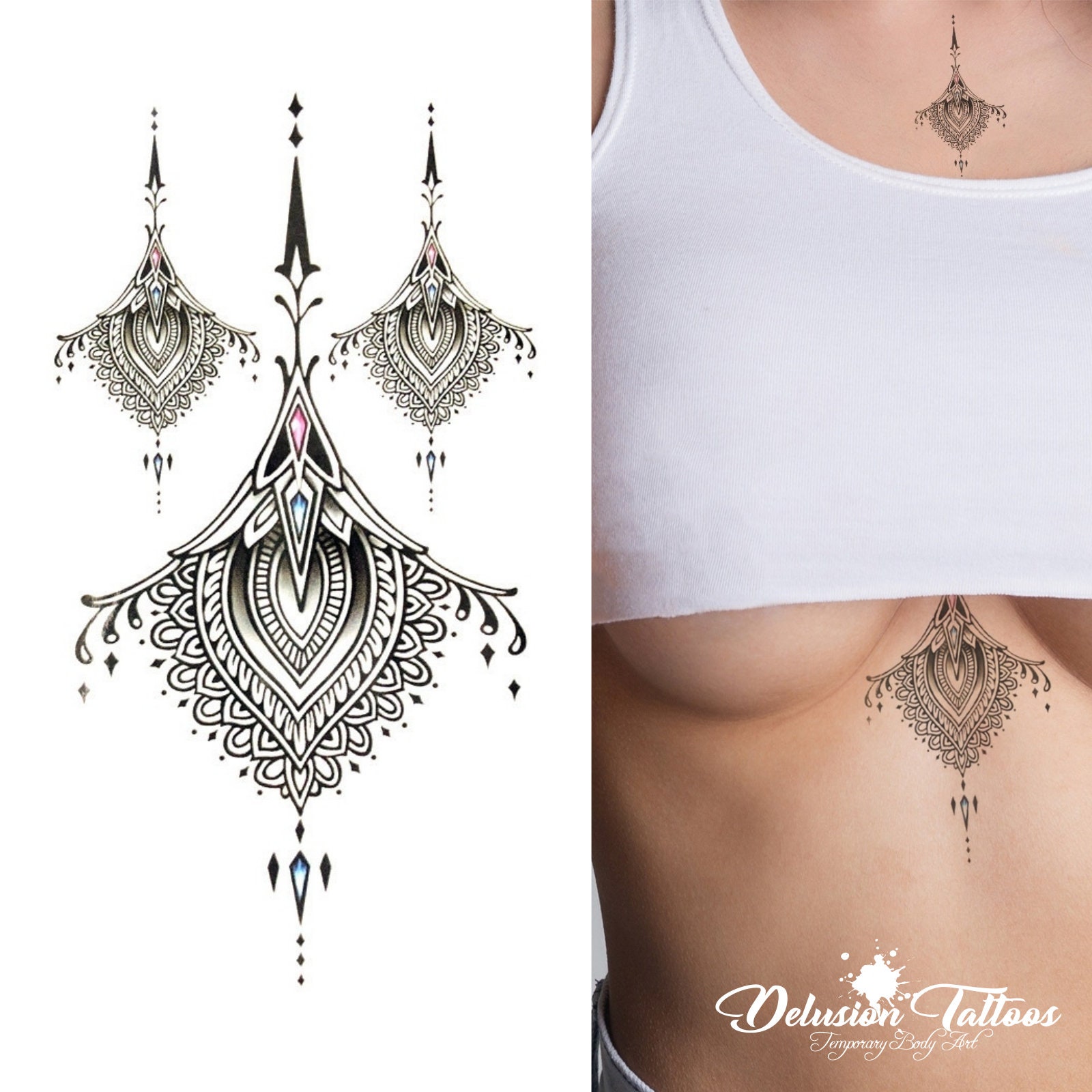 Dotwork Sternum Mandala by Dan Ferrara TattooNOW