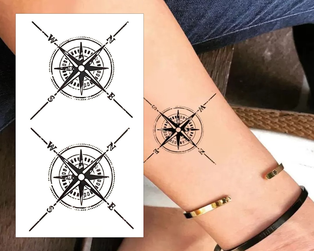 Temporäre Tattoos Mit Schwarzen Sternen – 1 Blatt Mit Verschiedenen Größen Für Arme, Hals & Mehr