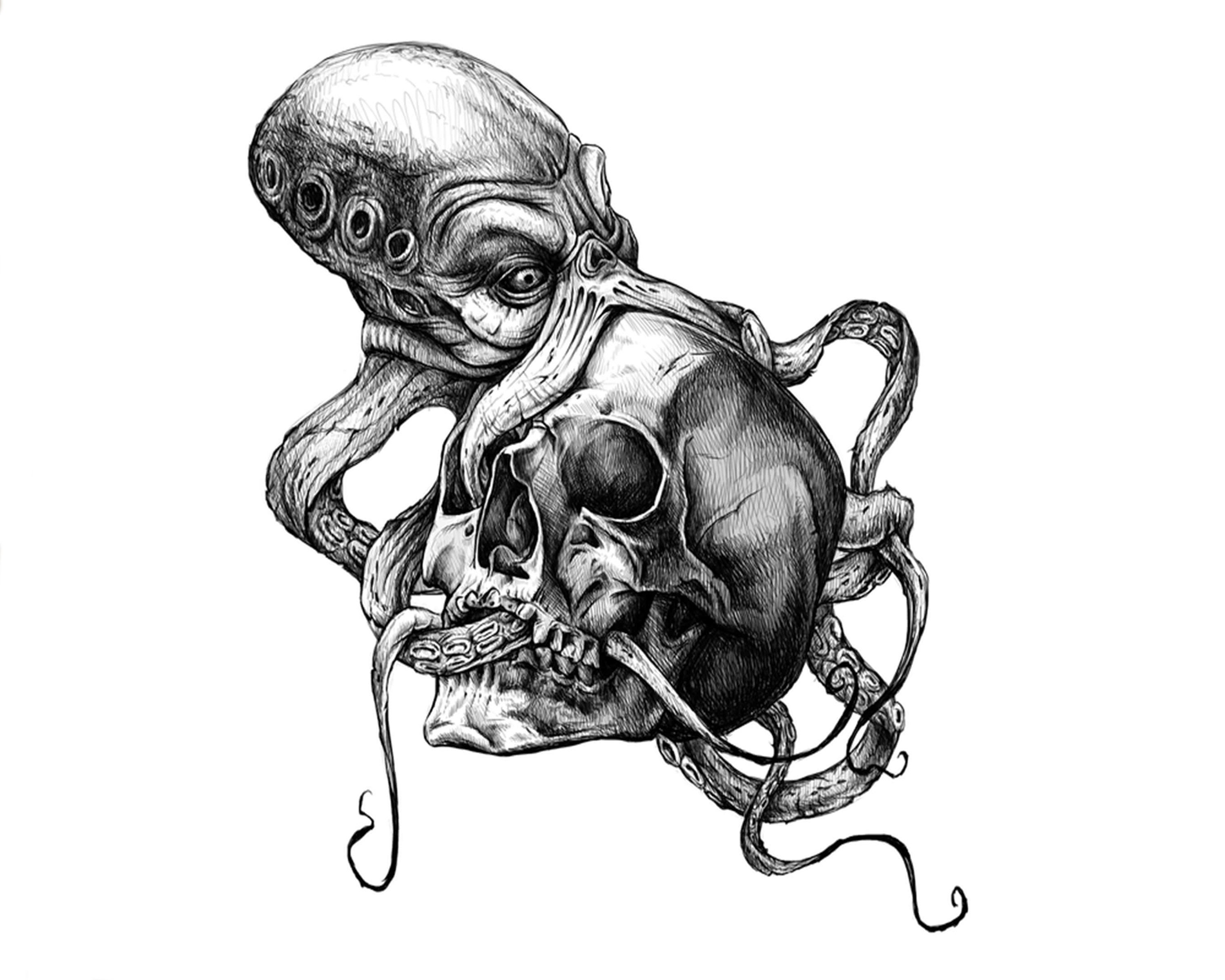 Octopus Skull tattoo by Roy Tsour  Photo 29712