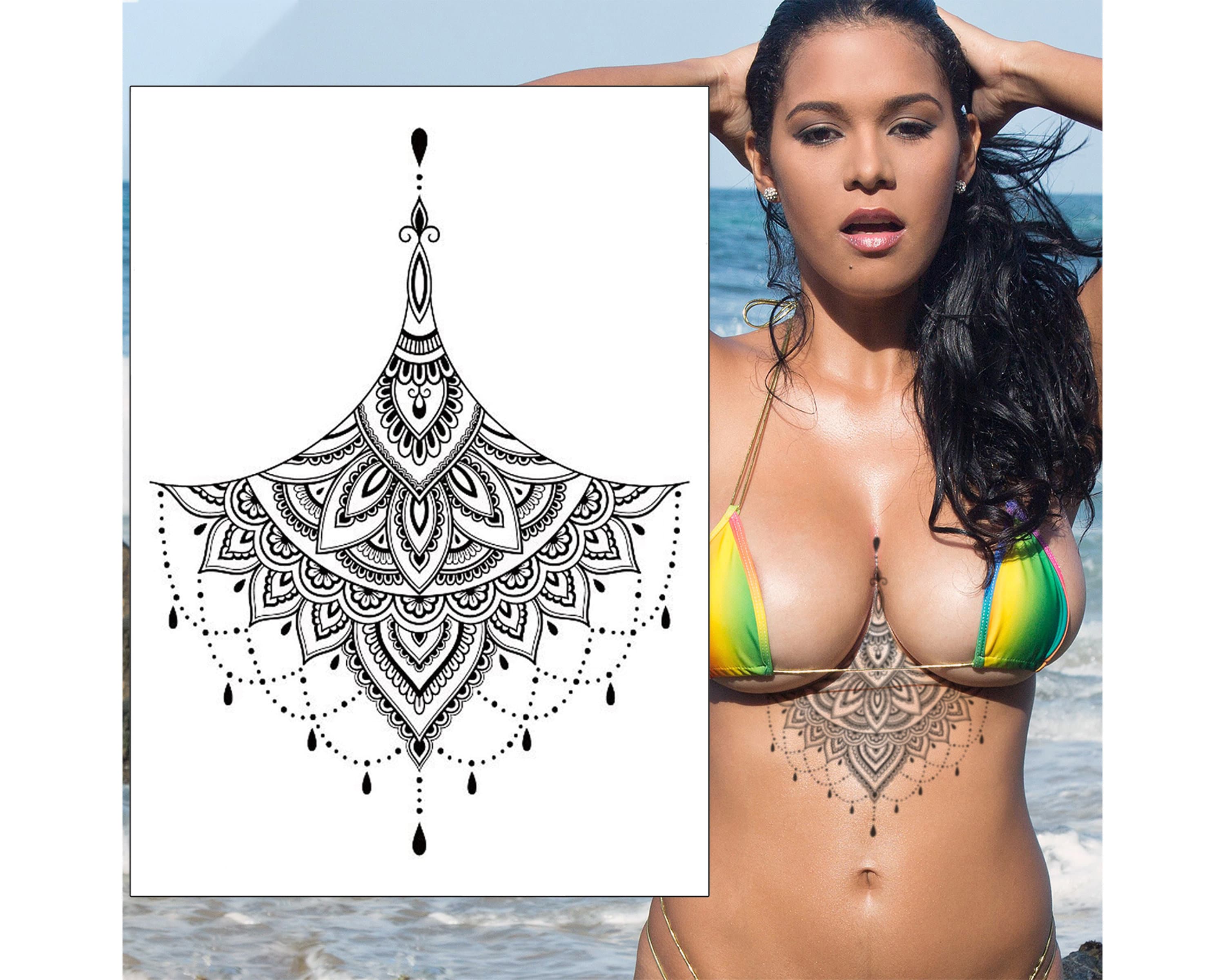 Mandala Under Breast Tattoos That Wow