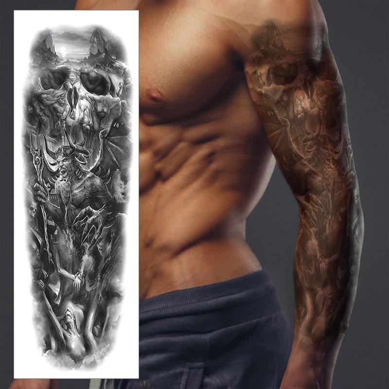 Scripted Tattoo Evil Tattoo Sleeve - Etsy