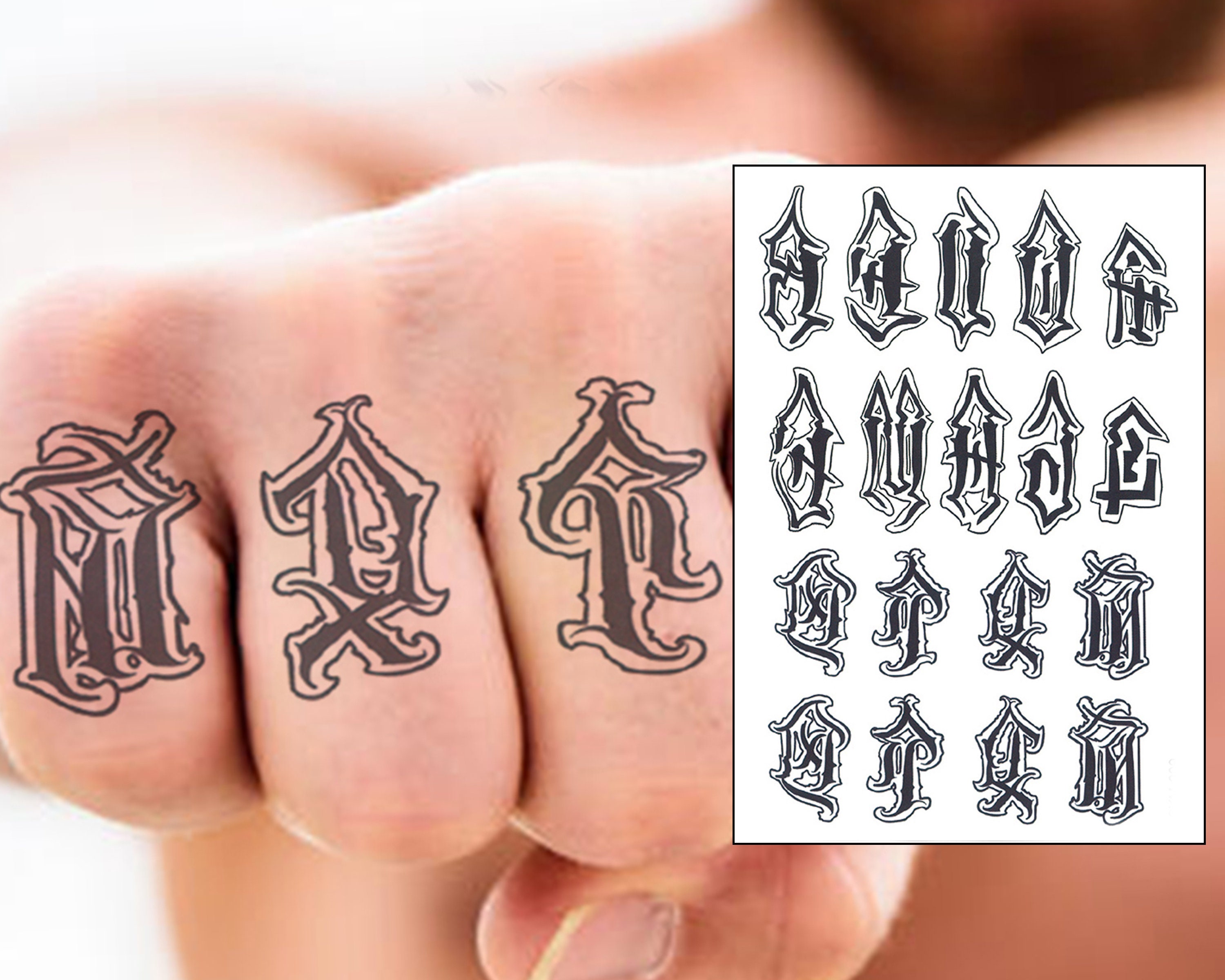 24 Stylish Letters Tattoos Deigns For Fingers