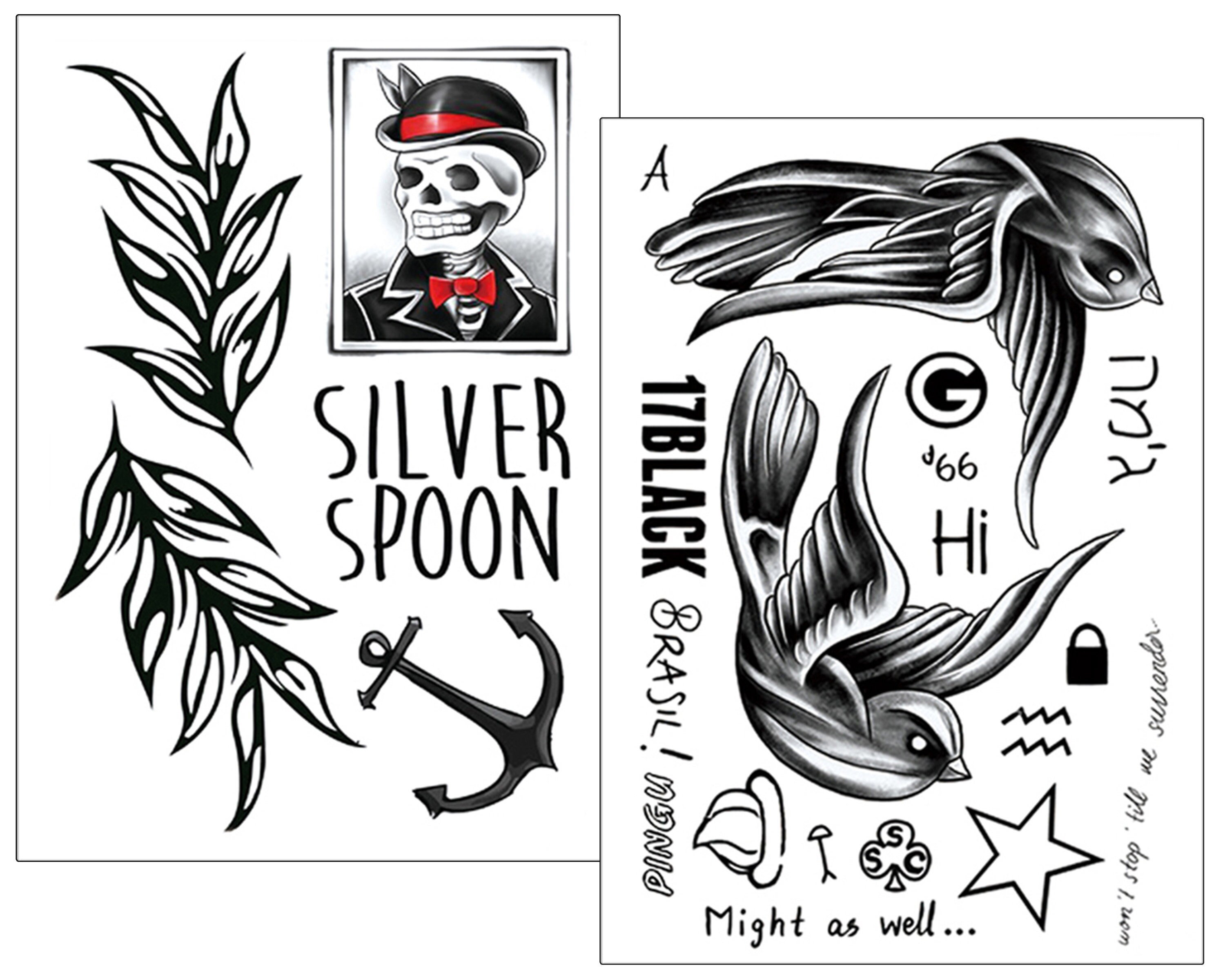 Harry Styles Temporary Tattoo Transfer Sets 2 Sets Black Etsy