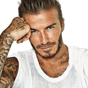 David Beckham Inspired Temporary Tattoo Sleeve Angel 23 Black Grey ...