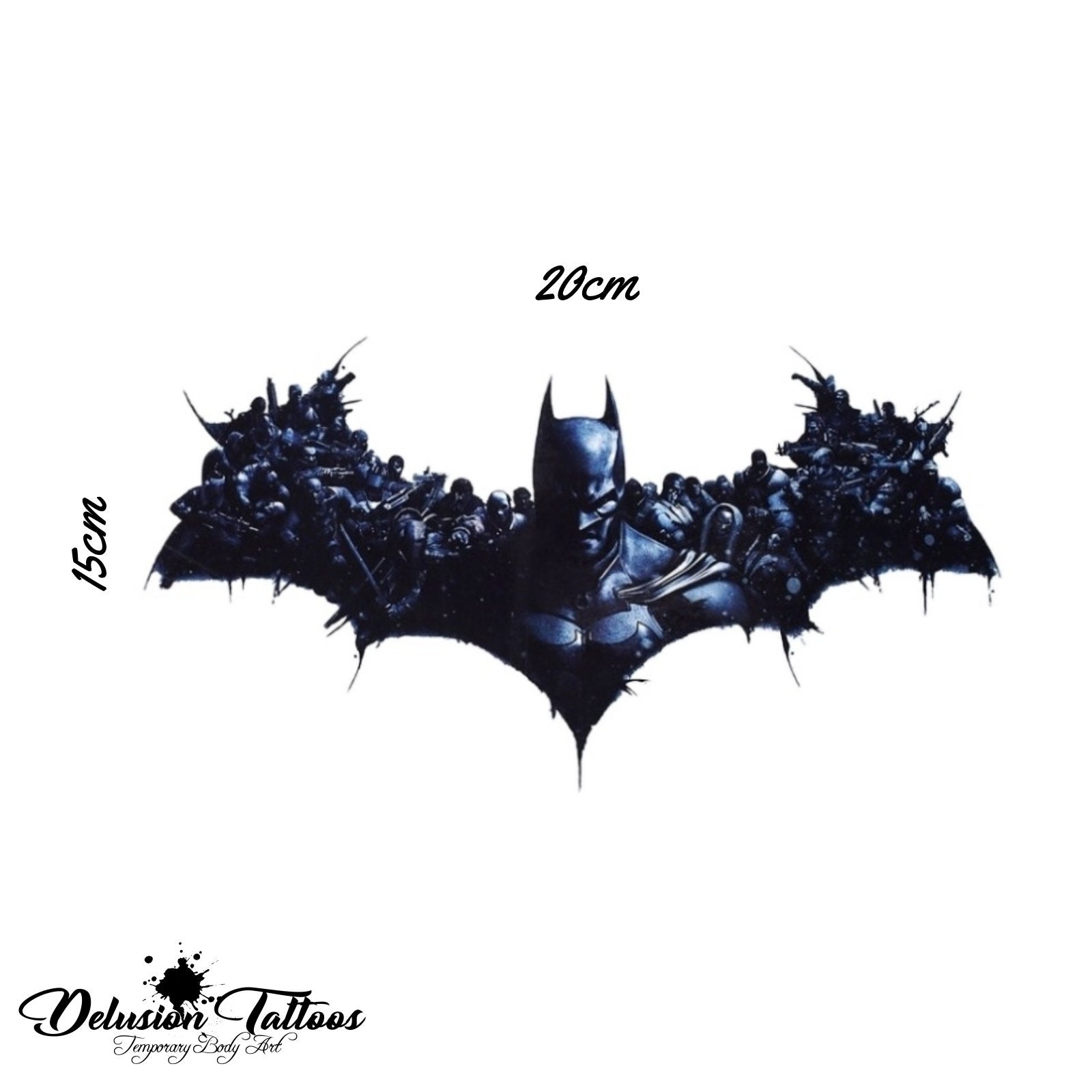 Batman Wings 3D Large Temporary Tattoo Sticker Transfer Super - Etsy