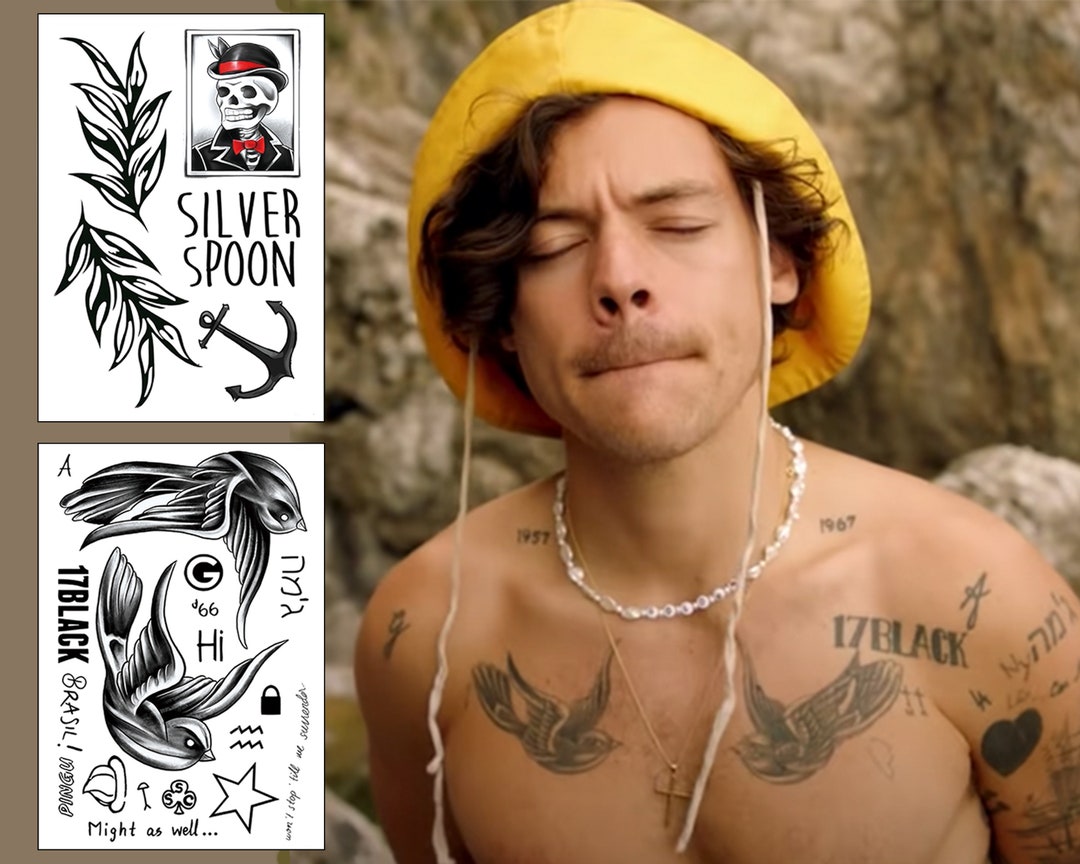 Gildan  Tops  Harry Styles Tattoo Sweatshirt  Poshmark