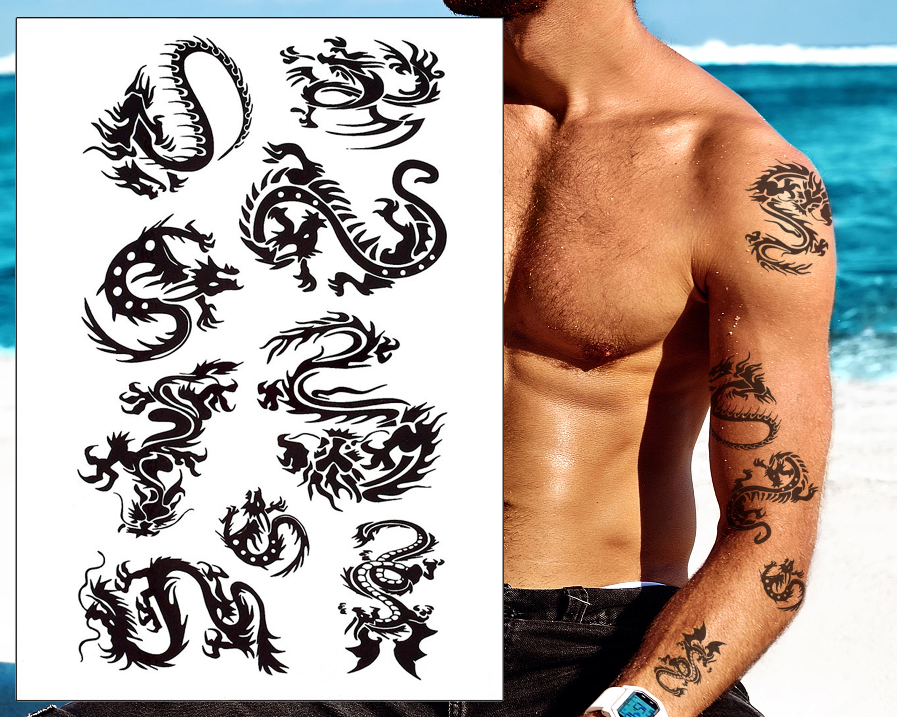 Tatouage Temporaire Asian Dragon ArtWear Tattoo