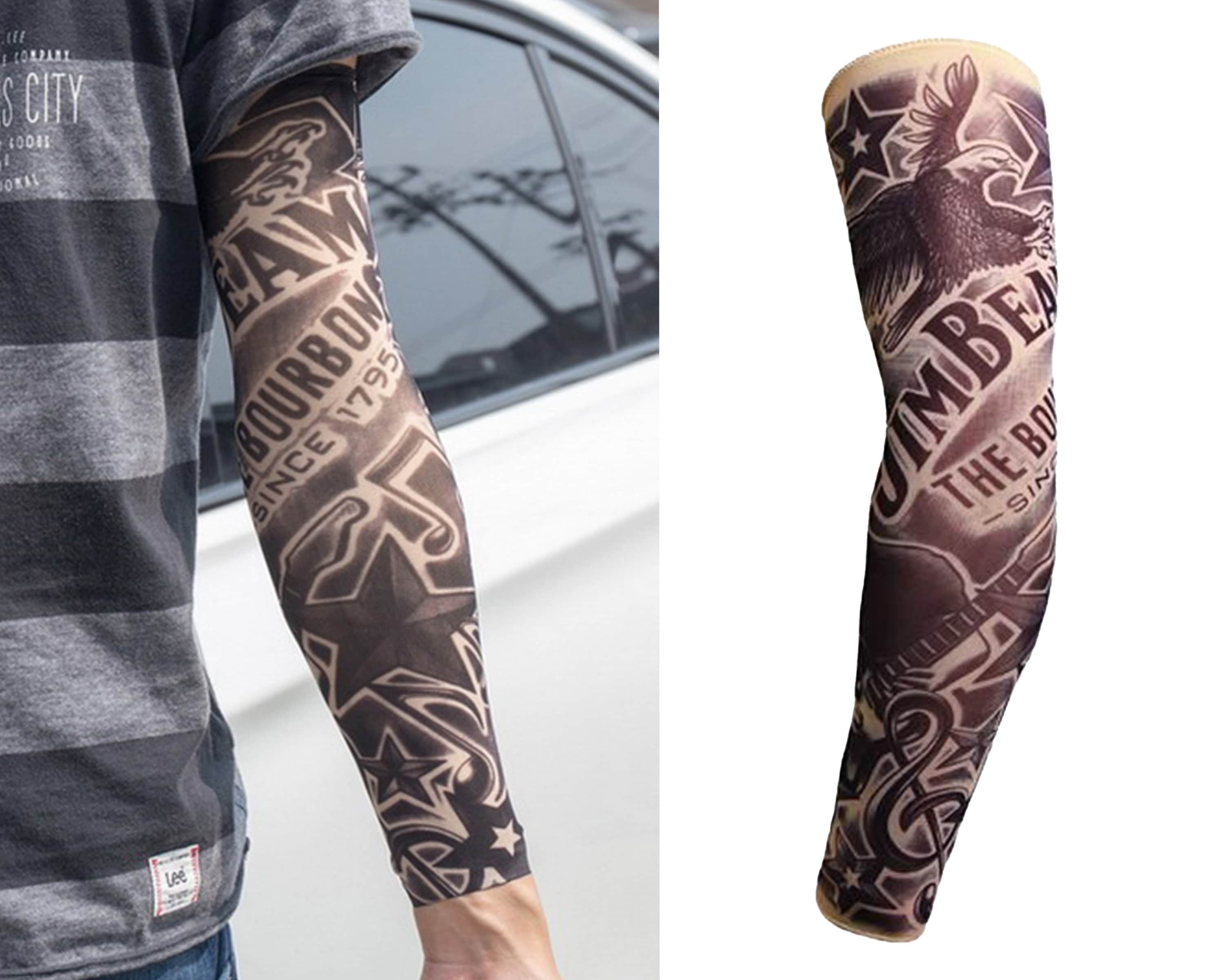 Full Sleeve Realistic Temporary Tattoo Nylon Stocking Arm Warmer