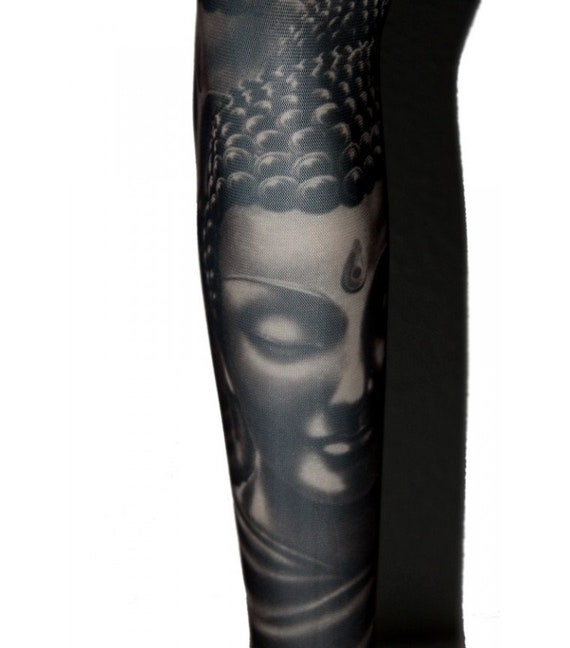 Full Manche Réaliste Tatouage Temporaire Bas De Bas Bras Plus Chaud Buddha Tribal Black Mens Womens Kids Cycling Sports Fancy Robe