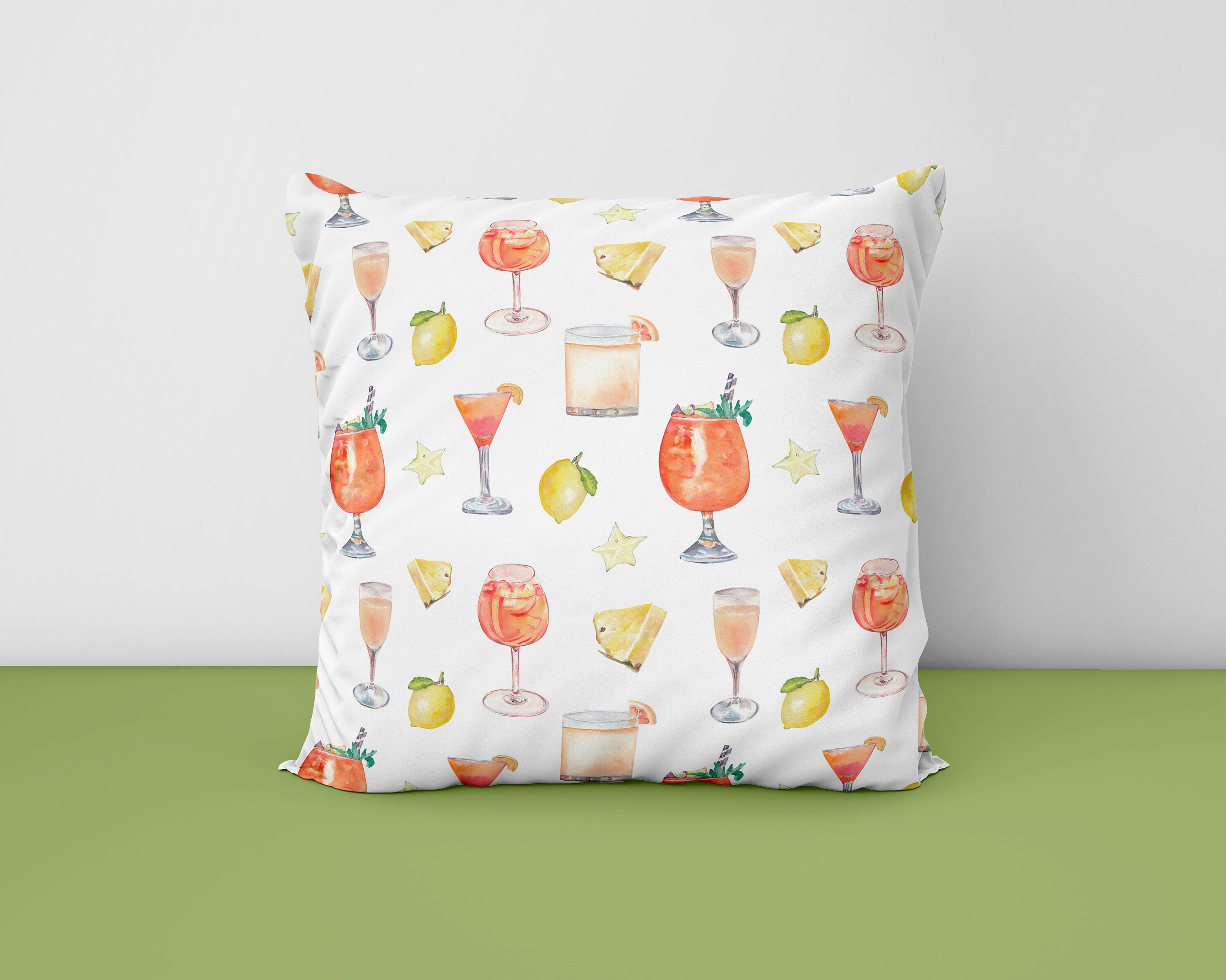 Cocktails Seamless Digital Papers Alcoholic Drinks and Beverages ...