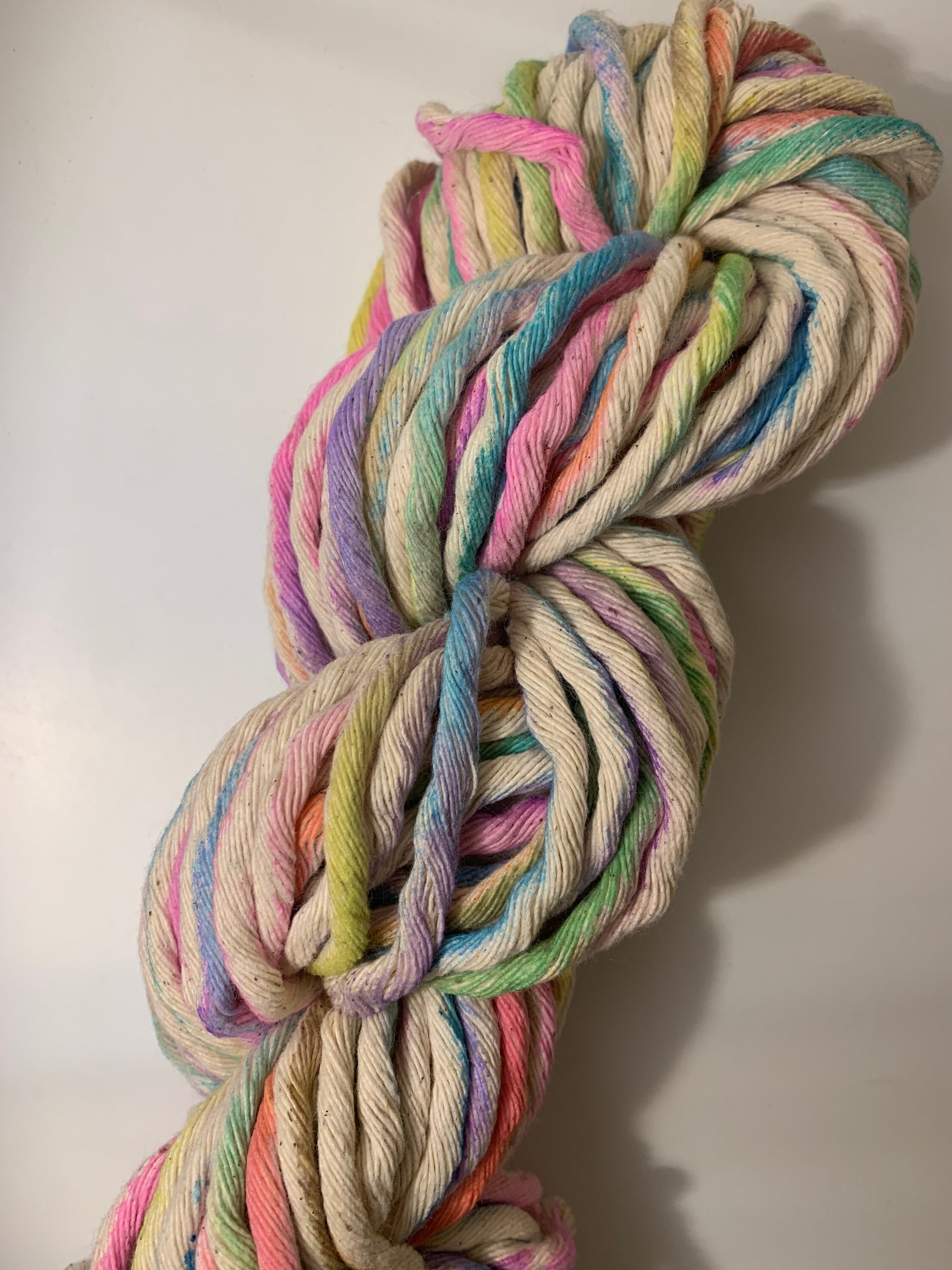 Lollipop Neon Rainbow Tie Dye Macrame Cord / 5mm or 3mm / 100 Etsy