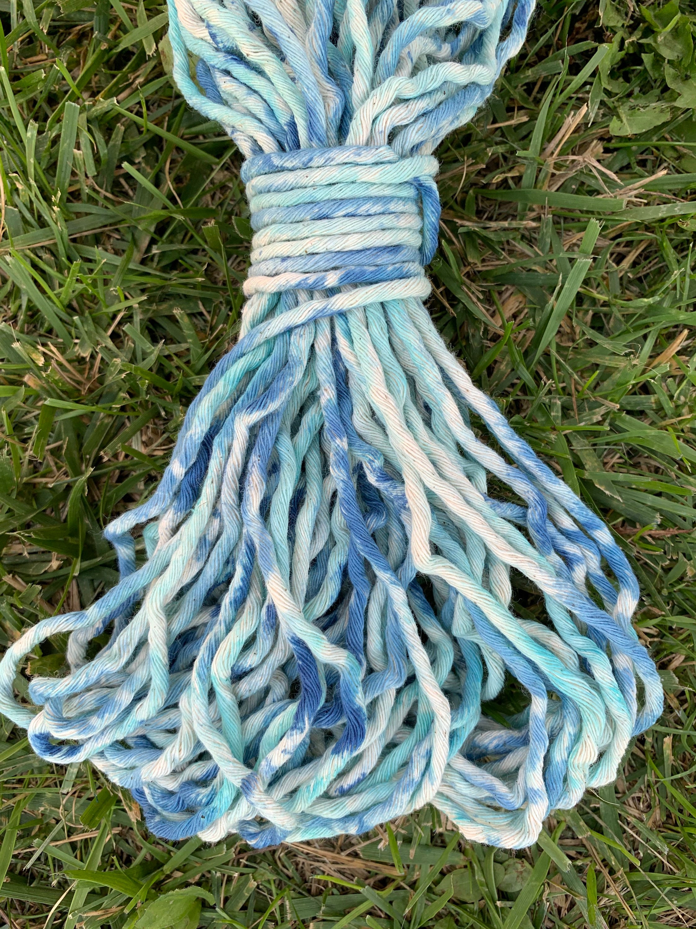 Lagoon Tie Dye Macrame Cord / 3mm / 100 ft / Hand Painted Etsy