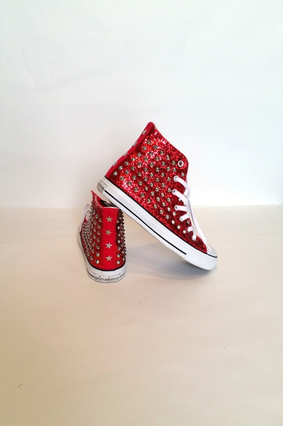 Hi Top Sneakers Prima Donna Spectacular Italian Rare New Red Etsy