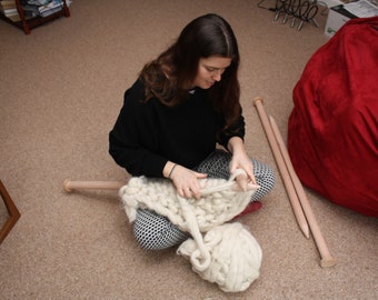 US Size 36 Wood Knitting Needles Length 0.83 inch in diameter Giant Knitting Needles Big wooden knitting needles 21 mm