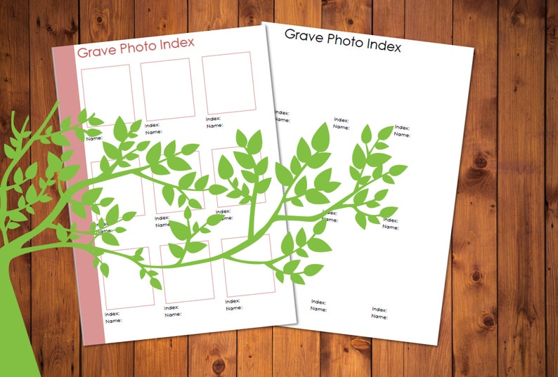 Printable A4 Cemetery Record Worksheet Collection Genealogy | Etsy