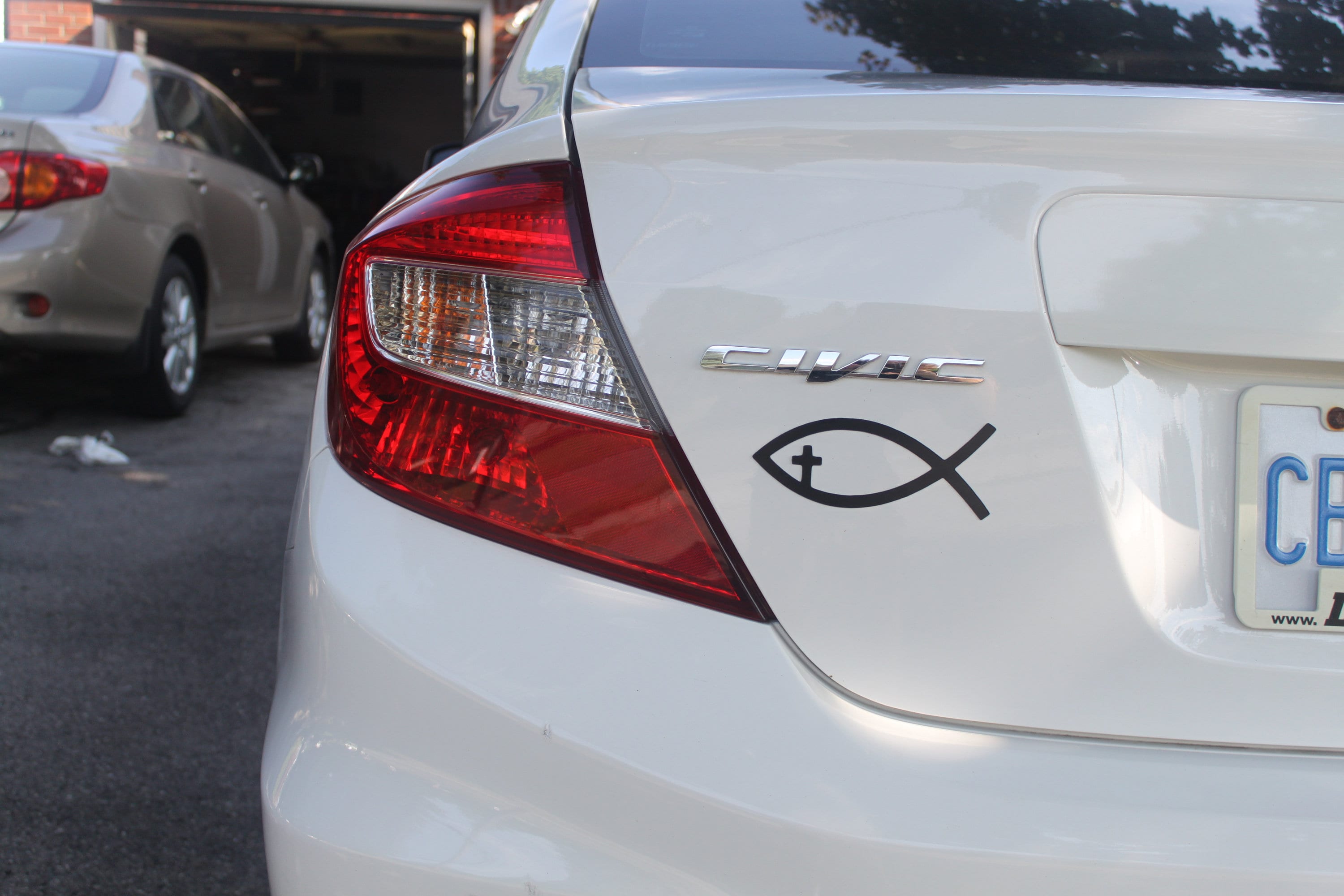 Jesus Fish Magnet: Christian Car Decal, Removable Vinyl Ichthys - Etsy
