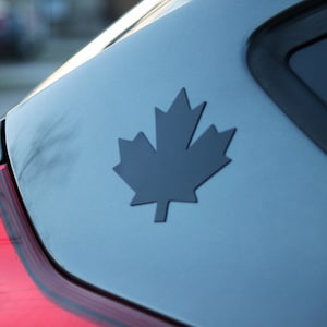 Schwarzes Ahornblatt - Automagnete - Kundenspezifische Autoaufkleber - Kühlschrankmagnete - Made in Canada