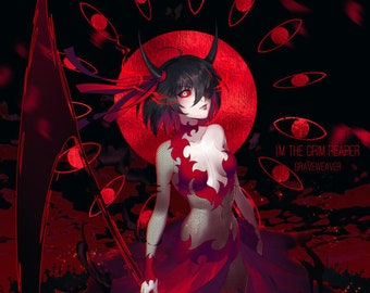 I'm the Grim Reaper RED FOIL Print 11 X 17 - Etsy I'm the Grim Reaper RED FOIL Print 11 X 17 - Etsy